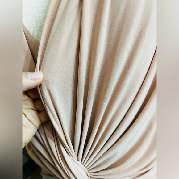 MISA Los Angeles Teget Draped Dress in Nude Size Small NWOT - Picture 5 of 16